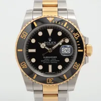 ロレックス サブマリーナーデイト 116613LN SS×YG SS×YG AT ブラック文字盤