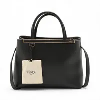 フェンディ ミニピーカブー リザード 2WAYハンドバッグ グレー