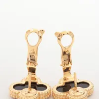 ヴァンクリーフ&アーペル ヴィンテージアルハンブラ オニキス ピアス
