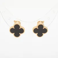 ヴァンクリーフ&アーペル ヴィンテージアルハンブラ オニキス ピアス