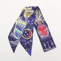 エルメス ツイリー GRANDE TENUE 馬の礼装 スカーフ シルク ブルー