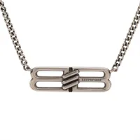 バレンシアガ BB ICONグルメット ネックレス GP シルバー A4232271