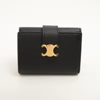 セリーヌ トリオンフ ファインストラップウォレット レザー コンパクト