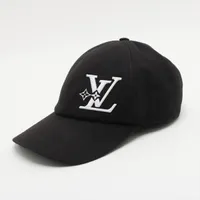 ルイヴィトン　LV スマッシュ　キャップ　ロゴ ヴィトン M7608M LV スマッシュ NX2245 キャップ コットン ノワール