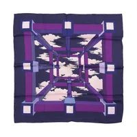 エルメス カレ70 AM CASSANDREカッサンドル スカーフ シルク パープル