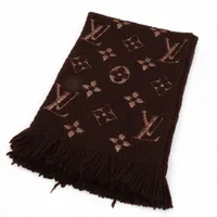 ヴィトン エシャルプ ヴィゾン マフラー ミンク×シルク ブラウン