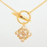 ロエベ アナグラム ブローチ GP ローズゴールド A3399589｜中古