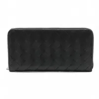 ボッテガヴェネタ イントレチャート レザー ラウンドジップウォレット