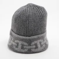 エルメス ヘヴン ニットキャップ S カシミヤ グレー シェーヌダンクル