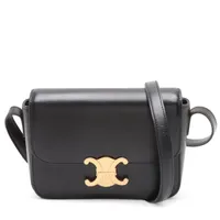 セリーヌ トリオンフ ティーン レザー ショルダーバッグ ブラック