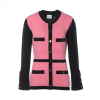 【美品】シャネル ウール×アルパカ×カシミヤ ココボタン 長袖 カーディガン シャネル ココボタン 21P カシミヤ カーディガン 34 レディース