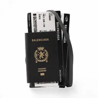 バレンシアガ 787742 レザー パスポートケース ブラック A3441400