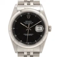 ロレックス デイトジャスト 16200 SS SS AT ブラック文字盤 A4235577