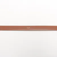 セリーヌ トリオンフ ベルト 85 PVC×レザー ダークブラウン×ブラウン