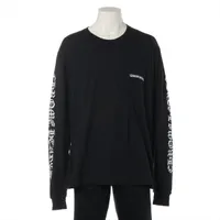 クロムハーツ CHプラス ロングTシャツ コットン L ホワイト×ブルー