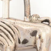 エルメス カデナ ライオン 1997 チャーム メタル シルバー A4236450