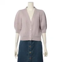 セリーヌ モヘヤ カーディガン M レディース パープル 2A60X377N 半袖