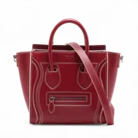 セリーヌ ラゲージ マイクロショッパー レザー 2WAYハンドバッグ