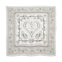 エルメス カレジェアン CHEVAL DE COEUR BANDANA スカーフ カシミヤ