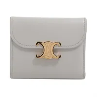 セリーヌ トリオンフ スモールフラップウォレット レザー コンパクト