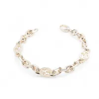 バレンシアガ インターロックBBロゴ ブレスレット GP シルバー