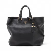 プラダ ヴィッテロダイノ レザー 2WAYトートバッグ ブラック BN1713