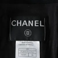 シャネル ココボタン 05C ウール ジャケット 46 レディース ブラック