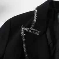 シャネル ココボタン 05C ウール ジャケット 46 レディース ブラック