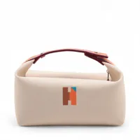エルメス ブリッド ア ブラックPM キャンバス ベージュ シルバー金具