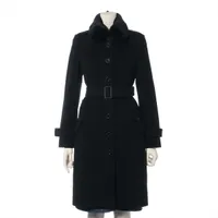 バーバリーロンドン　ウールカシミヤコート　Lサイズ バーバリーロンドン ウール×カシミヤ コート 36 レディース ブラック