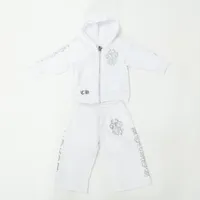 レア　クロムハーツセットアップ　レディース クロムハーツ セットアップ カジュアル CHROME HEARTS クロスロゴ 刺繡