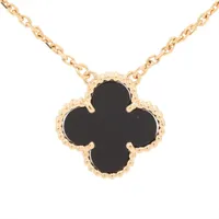 ヴァンクリーフ&アーペル ピュア アルハンブラ オニキス カフス 750(WG