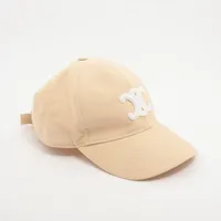セリーヌ 2AUT6234X トリオンフ キャップ M コットン ベージュ