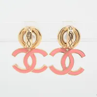 シャネル ココマーク C22S ピアス(両耳用) GP×フェイクパール ゴールド