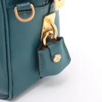 プラダ サフィアーノラクス レザー 2WAYハンドバッグ グリーン BL0095