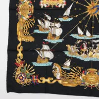 エルメス カレ90 VOILES DE LUMIERE 光の帆船 スカーフ シルク