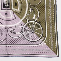 エルメス HERMES スカーフ カレ70 ジョージワシントンの馬車　未使用 エルメス スカーフ シルク グリーン×パープル カレ55 WASHINGTON'S