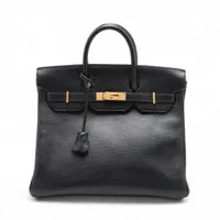 エルメス オータクロア50 アルデンヌ ブラック ゴールド金具 ○Y:1995