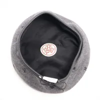エルメス サントノーレ チャーム ベレー帽 58 カシミヤ グレー