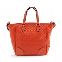 グッチ グッチシマ レザー 2WAYハンドバッグ オレンジ 449241