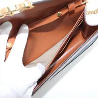 セリーヌ トリオンフ マーゴ デニムxレザー チェーンショルダーバッグ