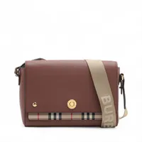 バーバリー ノバチェック ハンプシャー レザー ショルダーバッグ