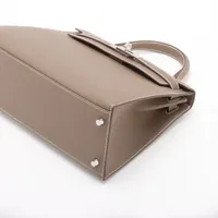 エルメス ケリー28 セリエ ヴォーエプソン エトゥープ シルバー金具 K