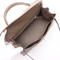 エルメス ケリー28 セリエ ヴォーエプソン エトゥープ シルバー金具 K