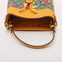 グッチ GGフローラ PVCxレザー 2WAYショルダーバッグ イエロー 550621