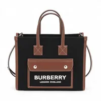 バーバリー ノバチェック ロンドン ミニ キャンバスxレザー 2WAY