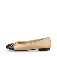 シャネル ココマーク レザー フラットパンプス 35 1/2 レディース