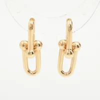 ティファニー ハードウェア リンク ピアス 750(YG) 11.3g ラージ