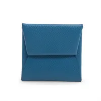 状態良好『エルメス』バスティア ヴォーエプソン 青 ダークブルー ケース エルメス バスティア ヴォーエプソン コインケース ブルーザンジバル