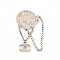 エルメス セリエ ピンブローチ メタル ブラウン×シルバー ハットピン